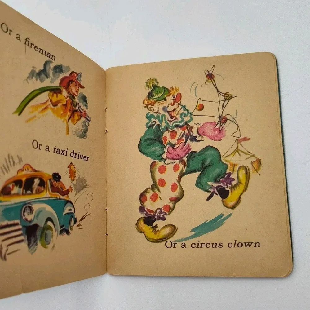 1949 Tiny Tales When I‎ Grow Up VTG Whitman Children's Book📸SEE PIC📏